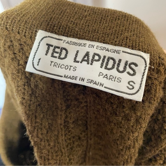 Ted Lapidus Paris Brown Cable Knit Skirt Size S - Picture 3 of 4